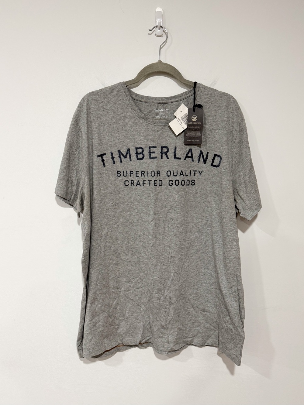 NWT Timberland Men’s Gray Logo Crew Neck T-Shirt Size XXL